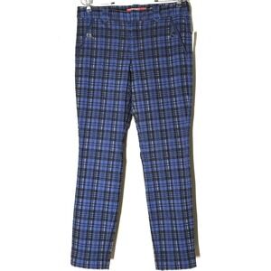 NWT Anthropologie Ankle Pant Women's 6  Blue Plaid Cartonnier Charlie Trouser